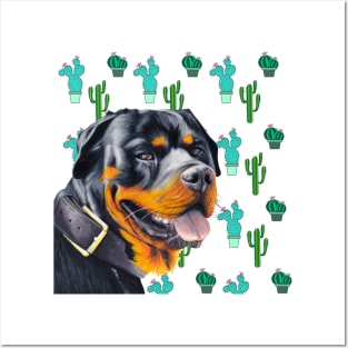 Cactus and Rotties Posters and Art